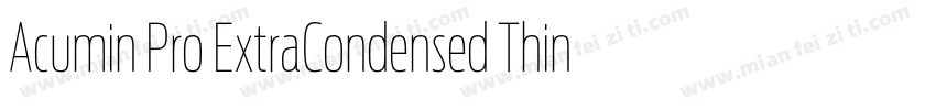 Acumin Pro ExtraCondensed Thin字体转换